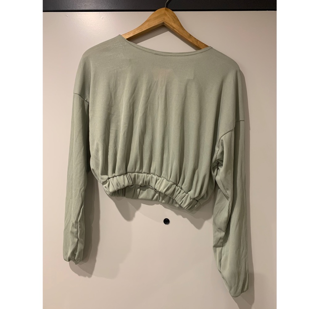 Missguided sea foam green crop top set
